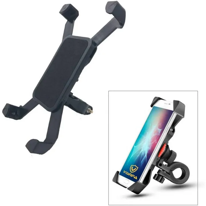 Universal Motorcycle Bike & Bicycles Mobile Phone Holder Stand for Handlebar Driving / Navigation for All Smart phones