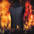 NEW Electric Heated Vest Fashion Black Warm Adjustable Battery Heated Vest USB Rechargeable Heating Thermal Vest Body Warmer Vest for Unisex. 