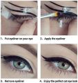Stencils For Perfect Cat Eyeliner And Smoky Eyes - 6 Pcs. 