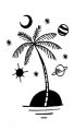 【AiBaby Store】Waterproof Temporary Tattoo Stickers Coconut Palm Planet Tattoo Small Size  Flash Tatoo Tattoos for Man Girl Women. 