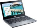 Acer C720-2844 Chromebook (Windows 10, Intel Celeron 2955U 1.4 GHz, 11.6" LED-lit Screen, Storage: 128 GB M.2 SSD, RAM: 2 GB), Grey. 