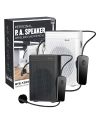 PA Speaker Digital Wireless Voice Amplifier with Wireless Headband Microphone, FM Radio, USB & TF Card Support. 