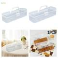 Box Portable Bakery Packaging Box Rectangular Cake Storage Container for 30cmx8.5cmx8cm. 
