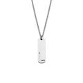 Fashion Unique Charm Fade Free Titanium Steel Rectangle Pendant Couple 26 A-Z Letters Fashion Jewelry Style Necklace Sweater Chain Men Necklace. 