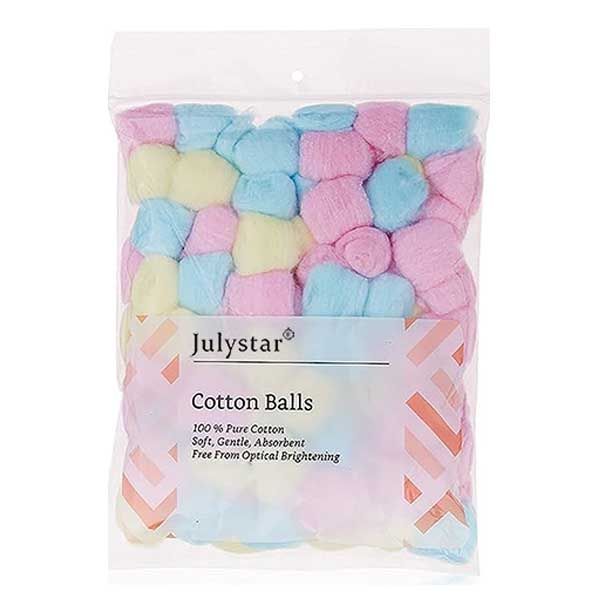 Julystar%20100pcs%20Pure%20Cotton%20Balls%20Extra%20Soft%20100%25%20Pure/Hygienic%20Absorbent%20Cotton%20Colored%20Cotton%20Balls%20Makeup%20Cotton%20Balls%20Degreasing%20Cotton%20Ball%20for%20Face%20Cleansing%20&%20Makeup%20Removal%20Beauty%20Salon%20Home%20Use%20Face%20Cotton%20Ball%20-%20Image%202