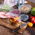 100+/- Pcs Disposable Cling Film Cover Elastic Food Storage Covers Disposable Bowl Covers Dish Plate Covers Transparent Universal Food Cover Stretch Lids For Cookware Kitchen Seal Lid Preservation Vacuum Food Storage Dust Proof Plastic Fresh Keeping Cover. 