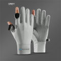 Men Sun Protection Gloves Ice Silk Summer Thin Gloves Non-slip Breathable Sunscreen Gloves. 