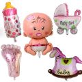 Girl Baby Shower Foil Balloons Set For Baby Shower Balloons Decoration -  Baby Girl Foil Balloons in Different Characters For Welcome Baby Girl. 