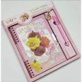 A-S  Spiral Binding Fancy Lock Diary Medium size with box Pages 62. 