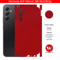 Samsung Galaxy A24 Skin/Wrap 360 Protection Sheet/ Carbon fiber/ Matte/ Transparent/ Lamination Back And Sides Included Camera Skin. 