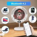 Stand & Wall Mounted CD Player, Bluetooth, FM Radio, USB, AUX, HiFi Stereo Speakers, Portable Music Player with Remote, Timer, Pull Switch, Ideal for Bedroom, Kitchen, Home Audio, With dust cover. 