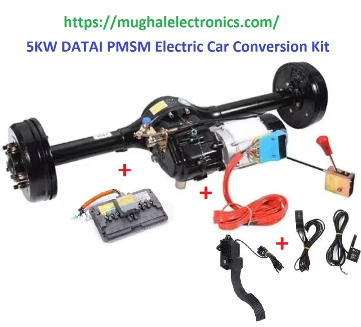 5KW DATAI PMSM Permanent Magnet Synchronous DC Brushless Electric Car Six Phase Motor Conversion Differential Kit
