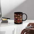 3D 3D Bookshelf Mug Gift White Creative A Library Shelf Cup Multi-Purpose Book Lovers Coffee Mug. 
