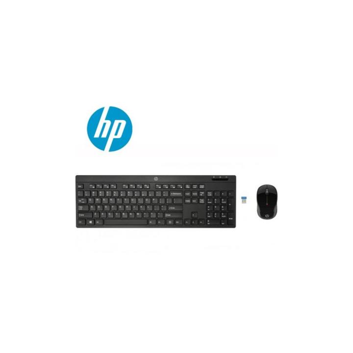 HP 200 – Wireless Keyboard and Mouse combo (QWERTY English and Arabic, Wireless, USB), Black