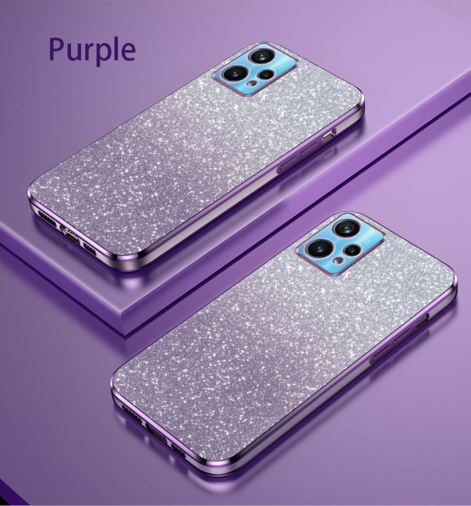 AnDyN Phone Case for OPPO Realme 9 Pro Plus Flash Powder Gradient Plating Casing