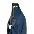 Zipper Hijab with Naqab Ready to wear. 