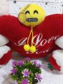 Grinning Face with Smiling Eyes with Dori and POM POM /Emoji Stuff Keychain. 