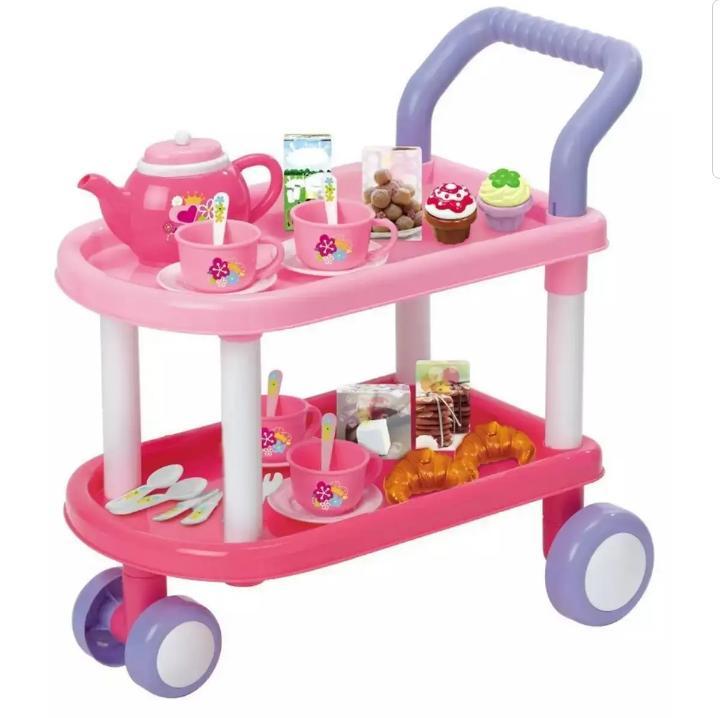 My Little Trolley Tea Cart Set - Perfect for Imaginative Tea Parties Toy For Kids
