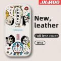 JIUMOO For OPPO Reno 2F Reno 2Z Case Cartoon Oil Doraemon Thin Leather Soft Full Lens Back Cover Camera Protect Cases Shockproof Casing. 