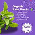 NuNaturals Organic Pure Stevia Extract | 100% Stevia No Fillers | Keto Sugar-Free Powdered Sweetener | Plant-Based Sugar Substitute | No Erythritol | Over 25,000 Servings | 500gm. 