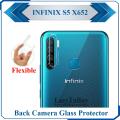 Infinix S5 Full Black 9D5D6D10D11D21D Tempered Glass Edge to Edge Full Glue Screen Protector + Camera Flexible Gorilla Glass Protector For Infinix S5. 