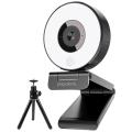 1080P Webcam with Ring Light , papalook PA552 Full HD Streaming Web Camera with Dual Microphones, Plug and Play USB Webcam for PC Mac Laptop Desktop. 