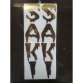 Stickers SAKI Shine Golden bat Sticker for Cricket SAKI Bat. 