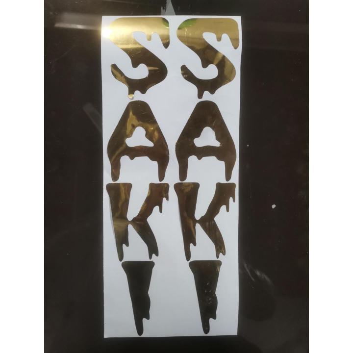 Stickers SAKI Shine Golden bat Sticker for Cricket SAKI Bat