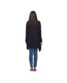 Black Viscose Sleeveless Shrug for Women. 