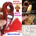 Newest Electronic Digital Counter Tasbih tasbeeh Stylish Digital String Counter LCD Digits Finger tasbih Number small Portable Nerve Relief Countertop Plastic Pray hand tally Count Multi design for Prayer Islamic Muslim remembering tool. 