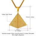 Egyptian Pyramid Necklace men 316L Stainless Steel wheat Chain women Egypt Jewelry Medallion collar necklace. 