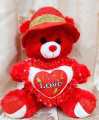Giant Soft Red Love Heart Teddy Bear Cute Soft Plush Toy Stuff Toys Teddy Bear for Girls Big Size/ Kids/ & Adults - Cuddly Huggable Teddy Bear Gift for Girls/Kids- 3 Sizes Available. 