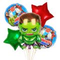 Superhero Hulk Theme Foil Balloons Set of 5 Pcs Hulk Movie Characters Chrome Metallic Balloons Set For Boy Reusable Balloon For Birthday Parties Decoration Super Hero Theme Party Supplies Pre School Class Theme For Party Decor Kids. 