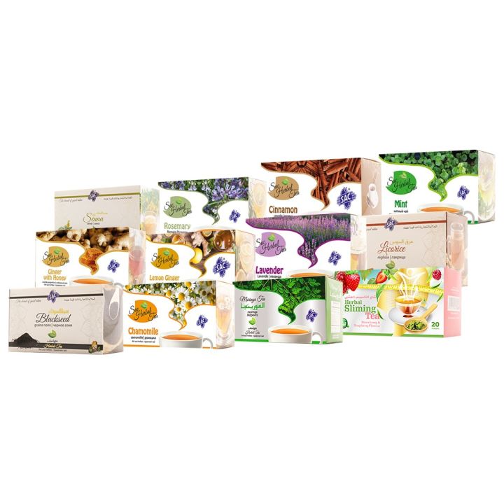 SAC Herbal Green Tea Best of 12 - Green Tea - Tea Bags - 20 Each