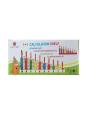 Wooden Double-Sided Abacus Beads Calculation Shelf with Counting Addition Subtraction Mathematics Toy, Above 3+ Years - Multicolour KS. 