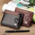 New Men Wallets Patchwork Leather Short Male Purse With Coin Pocket Card Holder Trifold Wallet Men Clutch Money Bag. 