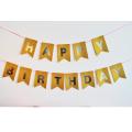 Golden Happy Birthday Banner For Golden Birthday Banner Set. 