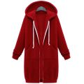 Hoodie Women Winter Long Hoodie Coat Warm Hooded Jacket Zip Parka Overcoats. 