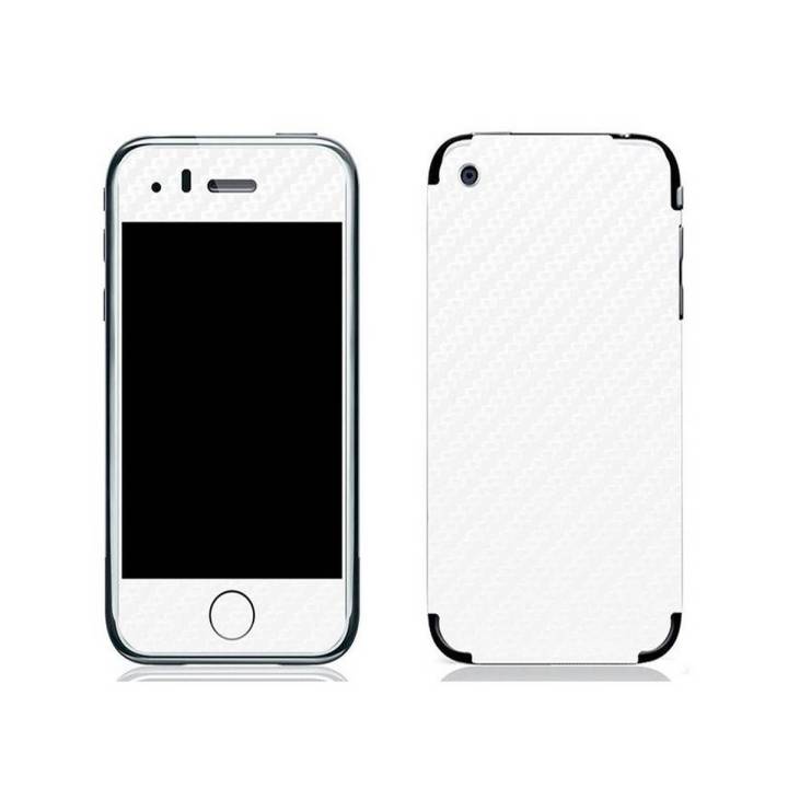 Iphone 3G White Carbon Fiber Texture Mobile Skin