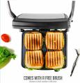 National Electric Panini Press Contact Griller- Commercial 180 Degree Flat Contact Griller for Barbeque, Burger & Grilled Cheese - Non-Stick Double Sided Flat Plates - Complete 5 Years Warranty, Model: GR 6066. 