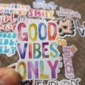 10 Pcs Colorful Water Color Text Stickers 2.0 Pack for Laptop Desk Notebook Phone DIY Stickers - JangoMango Store. 