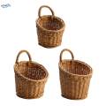 Wall Hanging Baskets Container Woven Wall Basket for Towels Vegetables Toys S. 