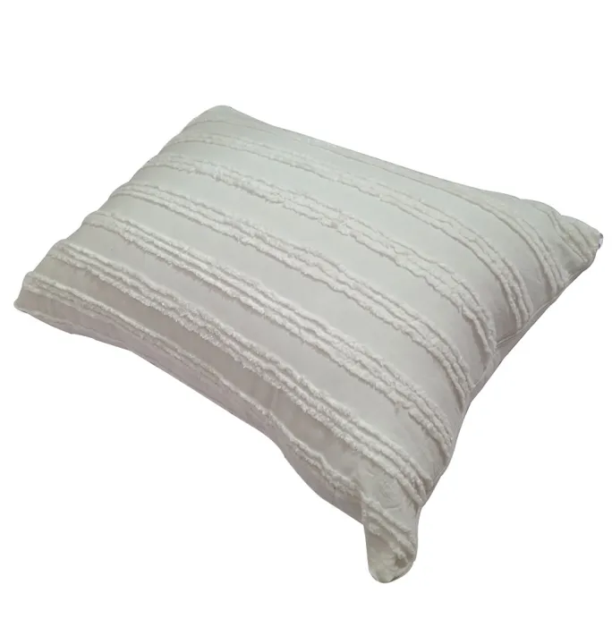 Bed%20Pillow%20Cover%20White%202%20Pcs%20Cotton%20Decorative%20Lattice%20Pattern%20Pillow%20Cushions%20Super%20Soft%2019%20x%2029%20Inch%20-%20Image%203