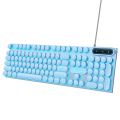 D500 Punk Wired USB Mouth Back Light Keyboard for Gamers Mouse Pink Suit Blue Punk round Parts Word Transparent Key. 