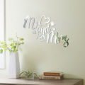 Acrylic Sticker Seamless Elegant Sticky Mr Mrs Wall Decal. 