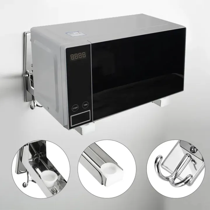 Microwave%20Oven%20Stand%20With%202%20Hooks%20-%20304%20Stainless%20Steel%20Wall%20Mounted%20Microwave%20Oven%20Bracket%20Rack%20Shelf%20-%20Folding%20Wall%20Mount%20Rack%20for%20Microwave%20Kitchen%20Organizer%20/%20Microwave%20Oven%20Rack%20Shelf%20/%20Microwave%20Oven%20Storage%20Rack%20/%20Folding%20Wall%20Bracket%20for%20Microwave%20-%20Image%203
