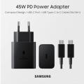 Samsung 45W PD Charger Super Fast Charging Travel Adapter with Type-C Cable. 