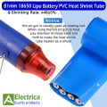 1 ~ 3 Meter Width 81mm Blue 18650 Lipo Battery Packing PVC Heat Shrink Tube Pack Insulated Film Wrap lithium Case Cable Sleeve by Electrica. 