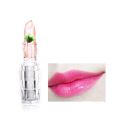 Beautiful Crystal Flower Jelly Lipstick, Waterproof Long Lasting Lip Balm Lips Moisturizer Magic Temperature Color Change Lip Gloss Lipstick. 