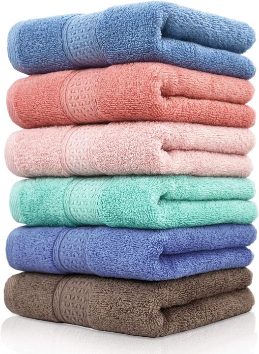 Hand Towel Face Towel Washcloths Set Ultra Soft Cotton Hand Towels with Assorted Colors (30 x 30 Cm) Lightweight and Quick Dry Bathroom Towels